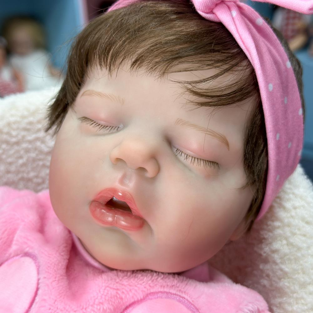 50 cm Vaskbar naturtro Myk Håndmalt Simulering Baby Reborn Dukke Barn Følger med Lek Dukke