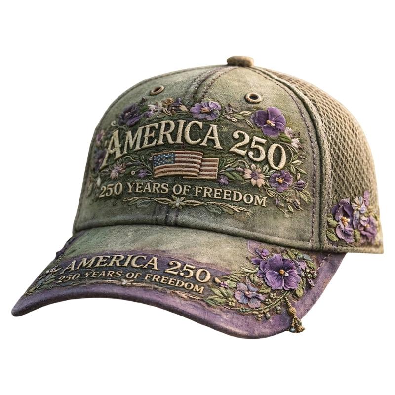 Breathable Cotton Cap For Outdoor Activities 250th Anniversary Of American Independence Lightweight Design