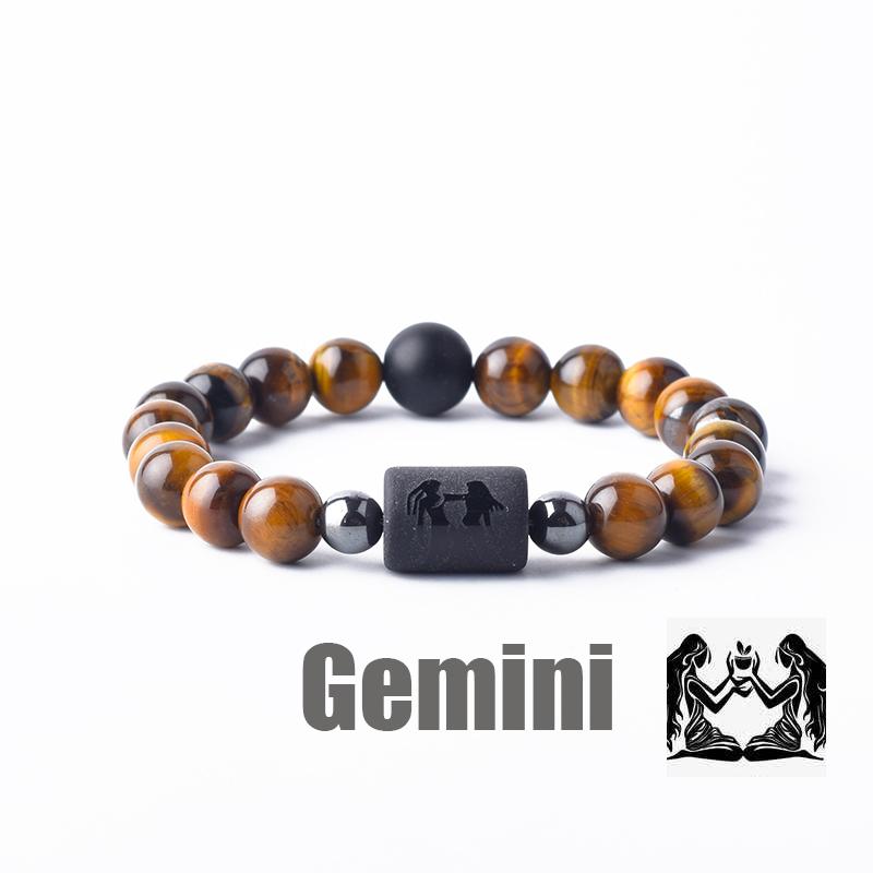 Zodiac Sign Bracelet Homme 12 Constellation Bangles Men Gemini Virgo Leo Libra Bracelet Women Friendship Gift Bracelet on Hand