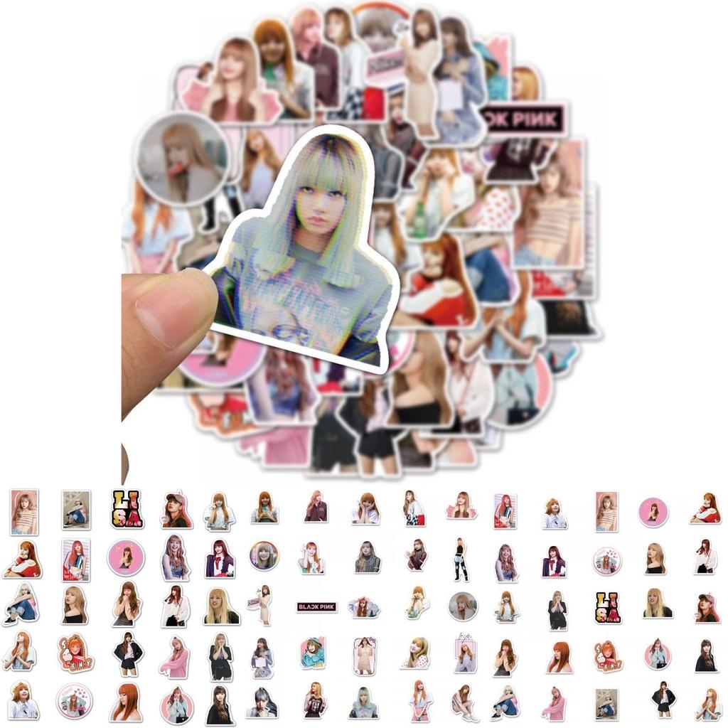 Lebendige 50 Stück Blackpink Lisa Sticker Kollektion für individuelle DIY Dekorationsprojekte