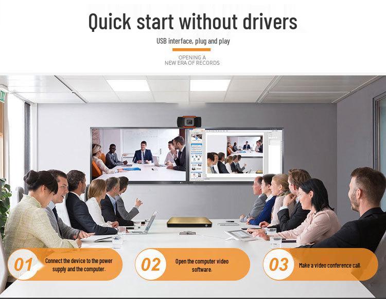 1080P HD USB Webcam for Online Classes & Live Meetings