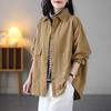 Women's Literature and Art Loose Large Size Slim Casual Baita Windbreaker Korean Version of The Autumn Long-sleeved Shirt