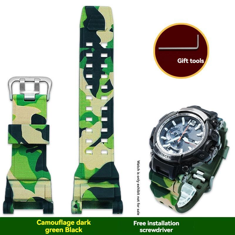 Soft resin silicone strap For Casio G-Shock Master 5502 Air GPW-2000 watch band waterproof replacement wristband