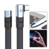 PD240W Fast Charging Line USB C to Type C Cable Quick Charging Right Angle Wire 90 Degree Data Cable