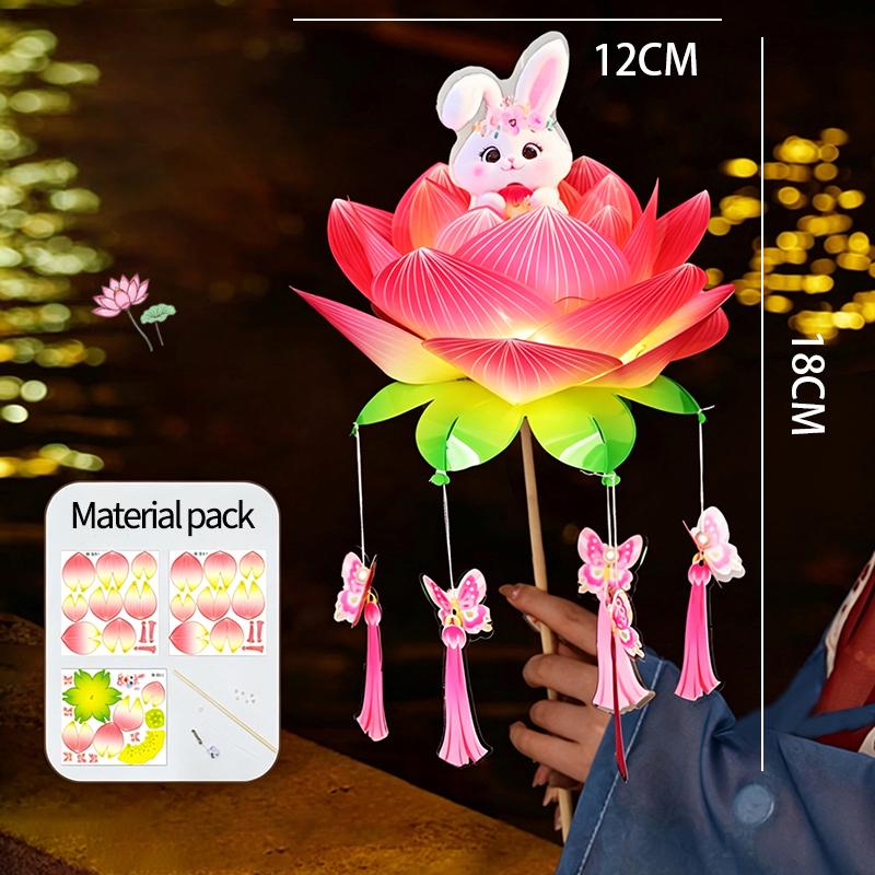 Mid Autumn Festival Lantern Palace Shape DIY Lantern Handmade Luminous Lamp Holiday Hanging Light Decor Birthday Gift Lanterns