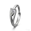 Women's Adjustable Water Drop Diamond Ring - Elegant and Versatile Design