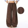 2025 Autumn/Winter Women's High-Waisted Drapey Drawstring Wide-Leg Pants