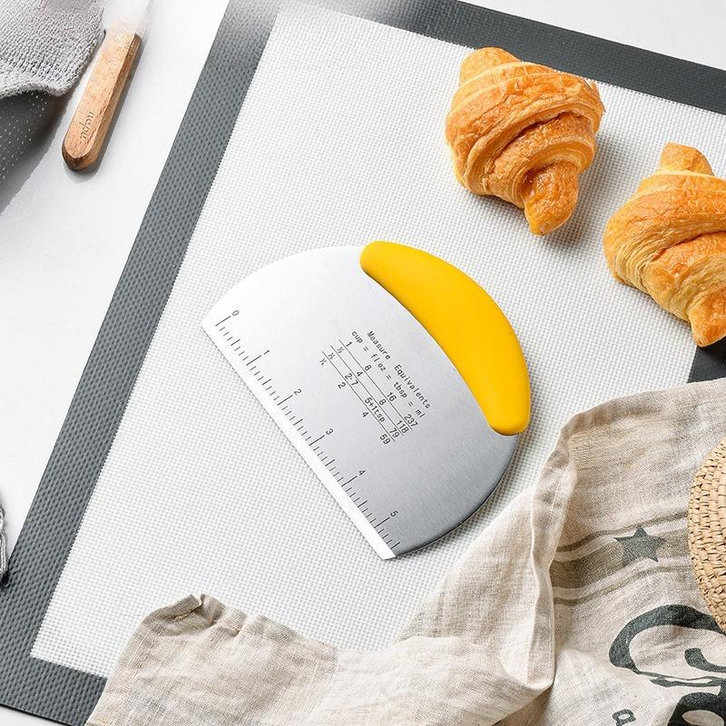 Oțel inoxidabil tort copt Scraper făină Cutter aluat lapte zahăr tăiere cuțit cremă răzuire cuțit bucătărie instrumente de copt