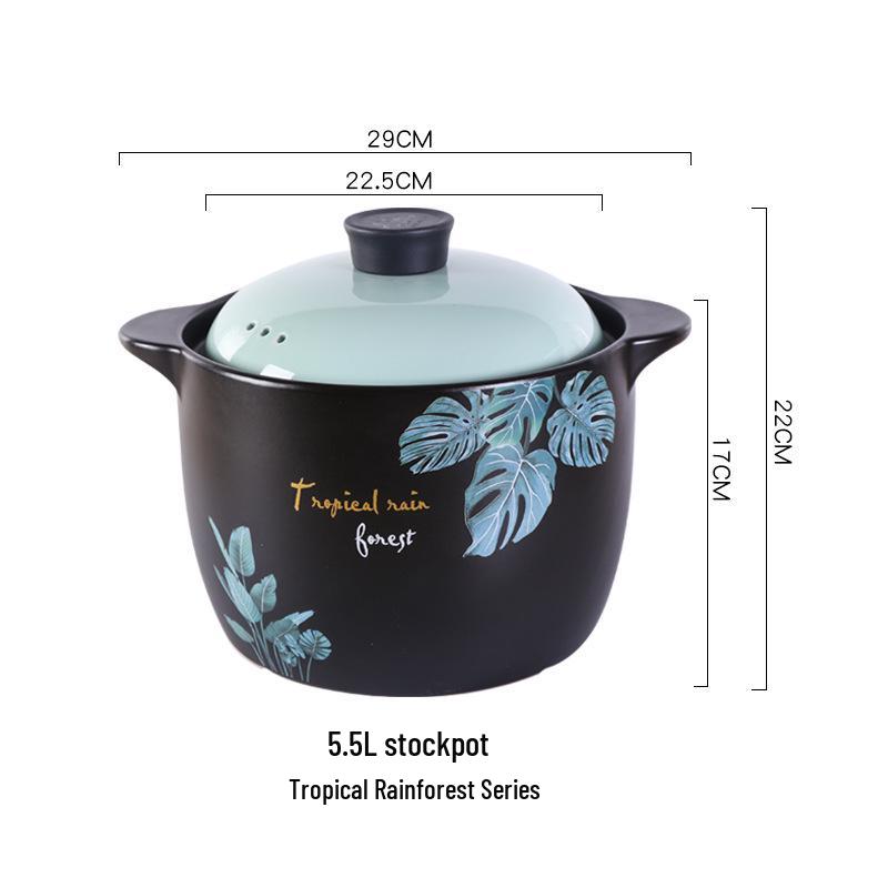 Large Capacity Heat Resistant Ceramic Stew Pot Ming Health Home Gift