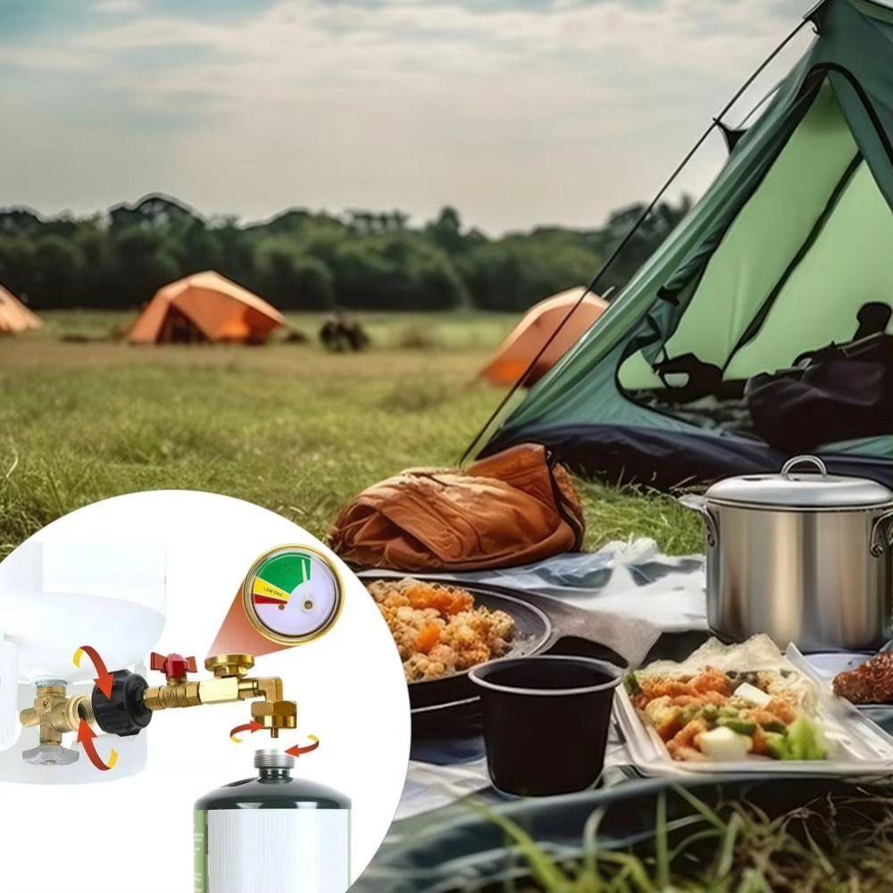 Leak-proof QCC1 Propane Refill Adapter Adjustable Propane Refill Elbow Adapter  Outdoor