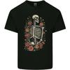 A Skeleton With Flowers Skull Kids T-Shirt Childrens
