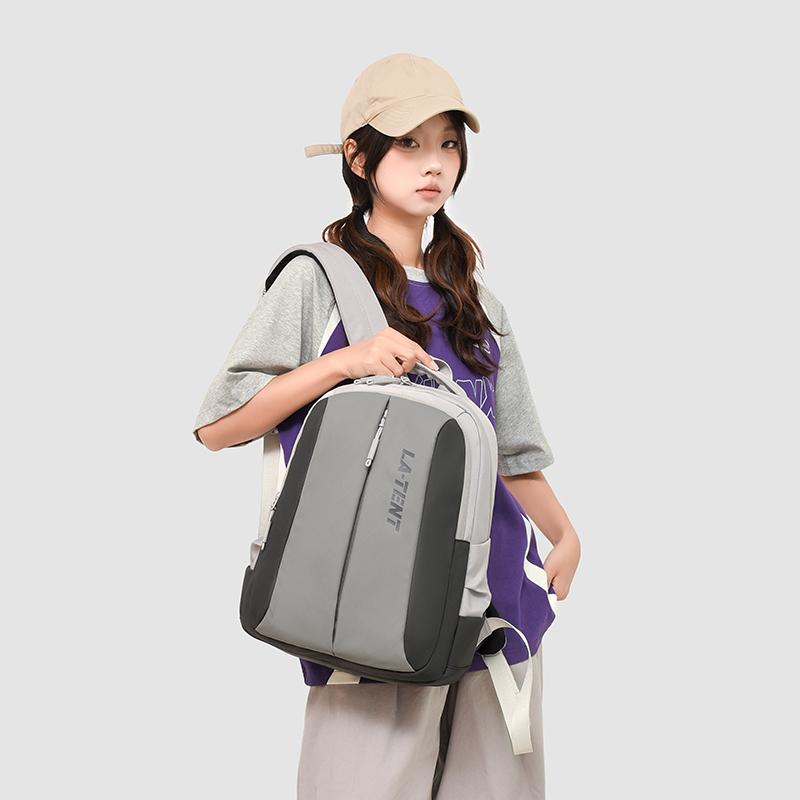 Contrast Color Backpack Men's Large Capacity Multi-compartment Schoolbag Women's Outdoor Sports Travel Backpack