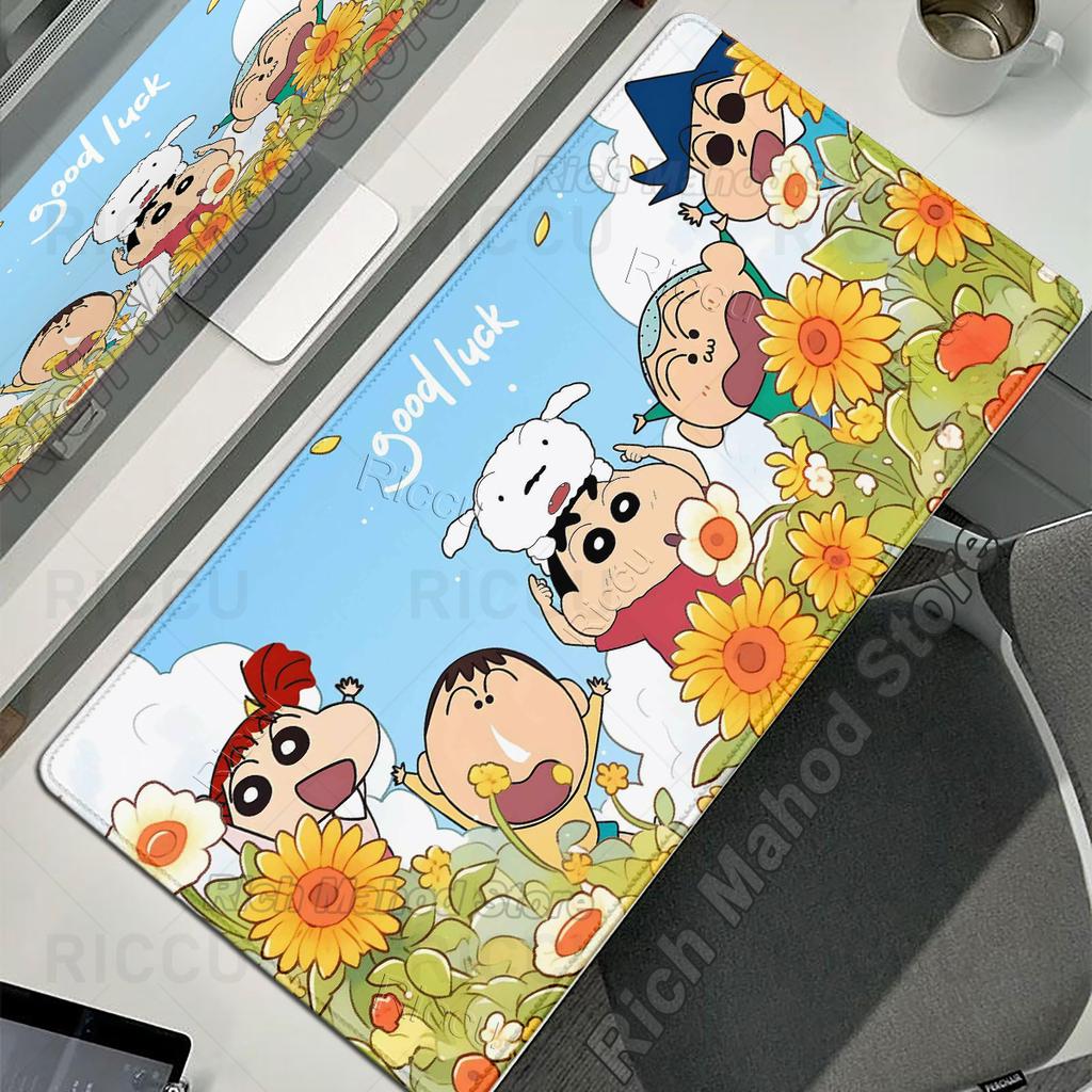 Anime Kawaii C-Crayon Shin-chan Pattern Mouse Pad Cute Cartoon Nonslip Rug Gaming Table Laptop Computer Keyboard Large Desk Mats