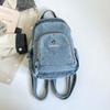 Lightweight Denim Backpack Women's Outdoor Travel Multifunctional Chest Bag Shoulder Crossbody Bag