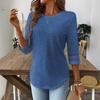 Women's Casual Summer/ Spring Short-sleeved Round-neck Blouse Shirt