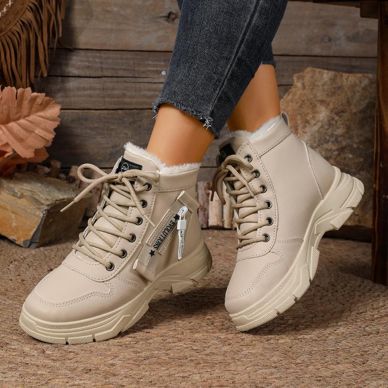 Winter New Snow Boots for Women Casual High-top Shoes Warm Womens Sneakers Platform Ankle Boots Plus Size 44