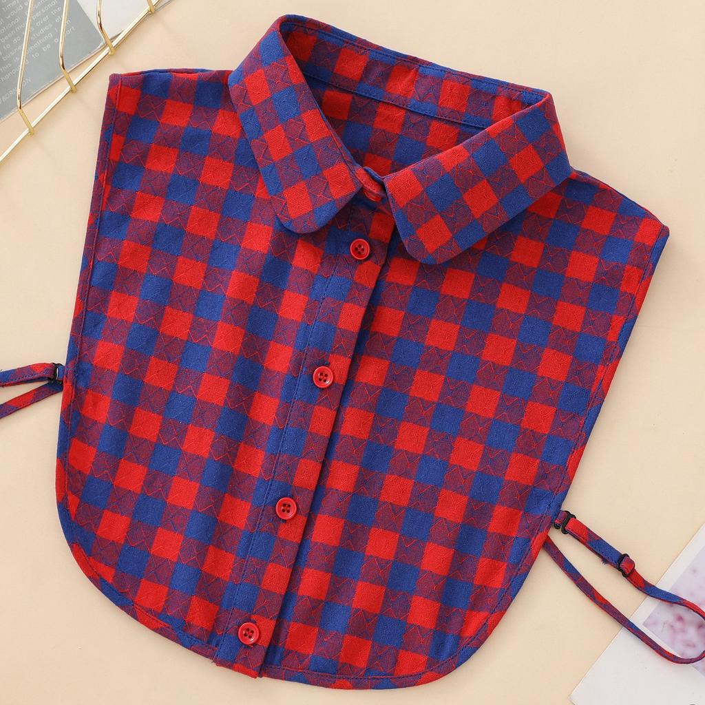 New style sweater decorative plaid fake collars—versatile shirt collars for women