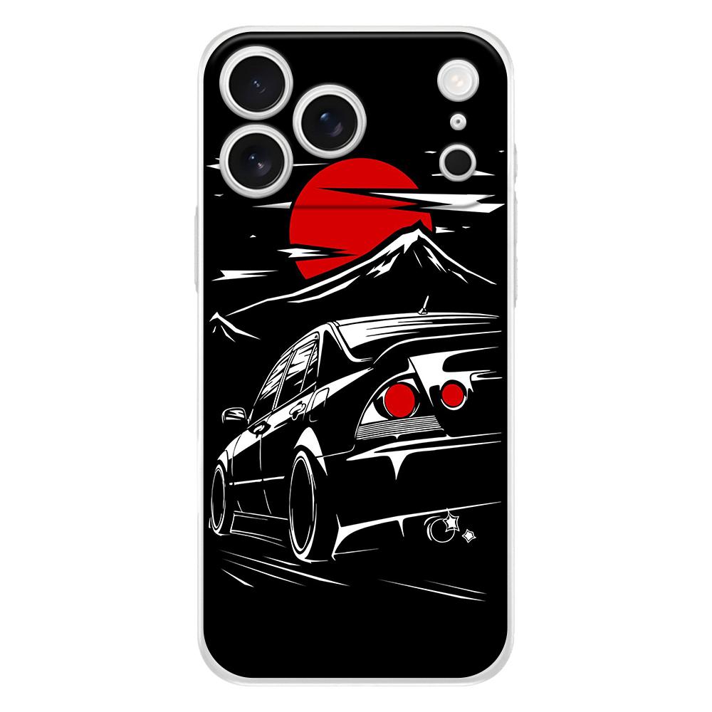Soft Clear Phone Case For iPhone 17 Air 16E 16 11 15 14 Pro MAX 12 13 7 8 Plus SE Easter Cover Protection Japan JDM Sports Car