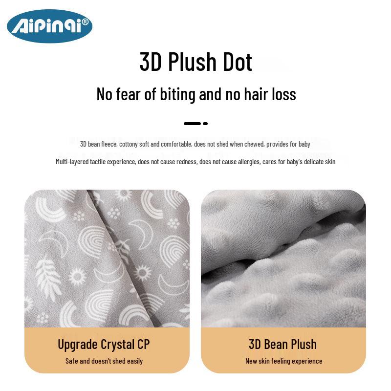 Păpușă de dentiție pluș moale Aipinqi pentru bebeluși și jucărie prosop calmant