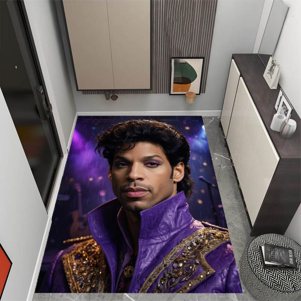 Prince Purple Guitar Performance Carpet Suitable For Outdoor Playrooms Dormitory Study Room Antislip Rug Office Home Decor Wedding Party Gift
