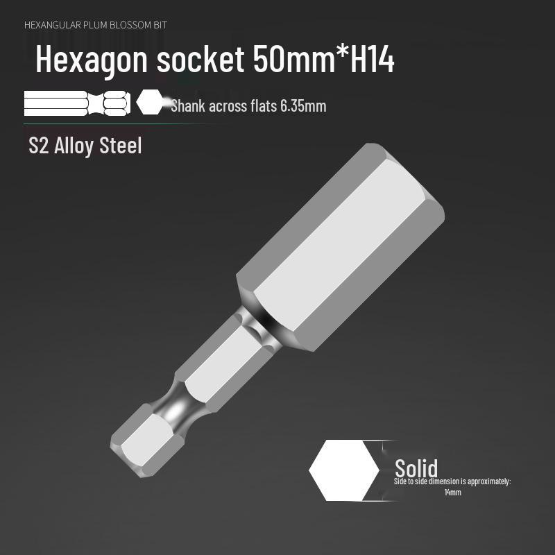 Alloy Steel Magnetic Hexagon Electric & Air Screwdriver Bit Set