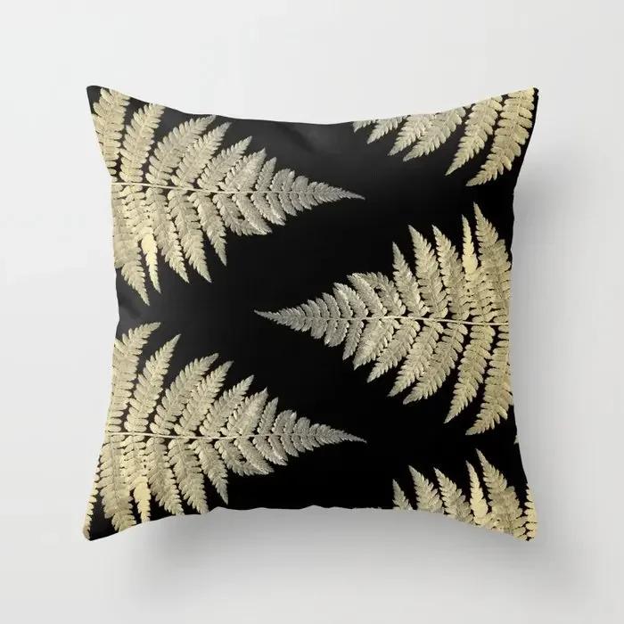 Brand New Gold Black Marble Geometric Cushion Covers Polyester Modern Decorative Throw Pillows Cover Sofa Car Seats Pillows Case