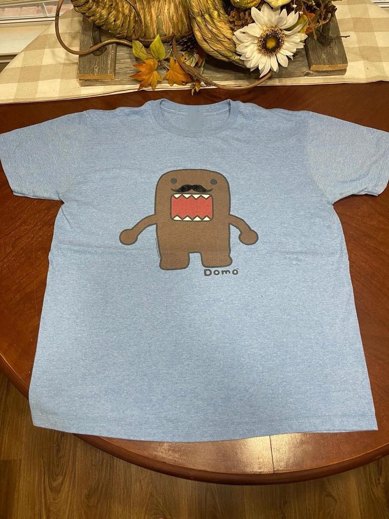 Vintage Domo Kun Mustache Tshirt Y2k Rock Print Shortsleeves Funny Pattern Tshirtscasual Loose Tops Cotton Streetwear Unisex