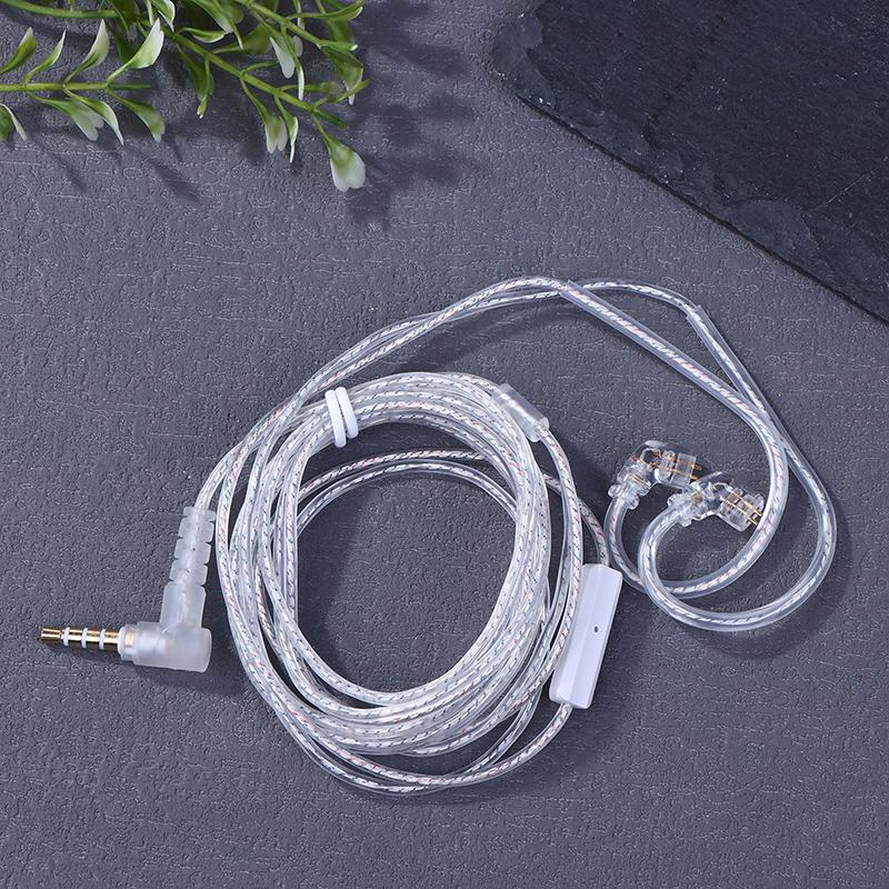 3.5Mm 2Pin In Ear Wired Earphones Kz Silver Plated Kz Earphones Cables Upgrade Cable With Microphone Kz Headphones Wire