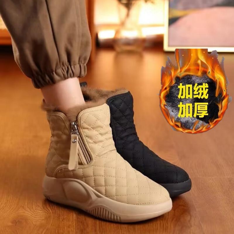 Cotton Shoes Women's Winter Velvet 2025 Winter New Thick-soled Fur Integrated Snow Boots Casual Non-slip Thickened Warm Shoes