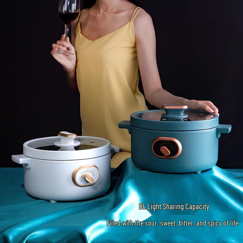 Oală electrică multifuncțională de 3L și tigaie pentru cămine - Perfectă pentru tăiței și multe altele.