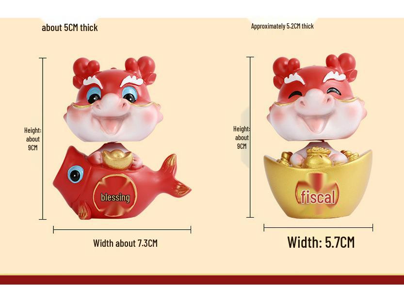 3D Creative Dragon Ornament: New Year Office Decorations & Small Gifts