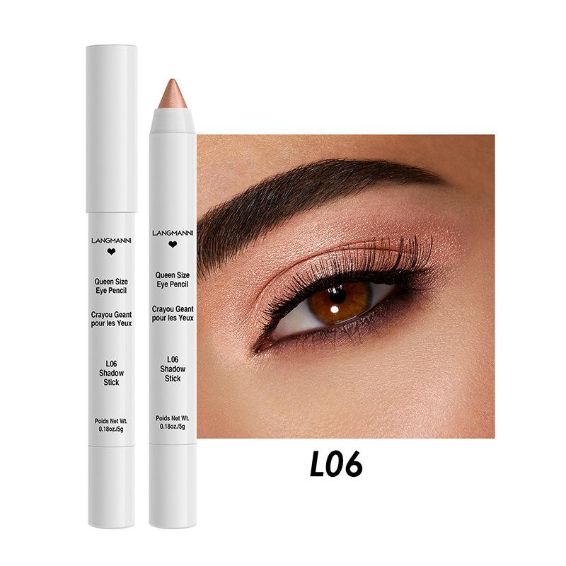 LANGMANNI Eye Makeup Color Eye Shadow Pens Lasting Without Fainting and Rolling Pen Knife Can Be Cut with Eye Shadow Pens