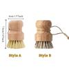 Wooden Handle Dish Scrub Brushes Handheld Scrubbing Brush Cleaning Scrubbers  for Bowls Plates Pot