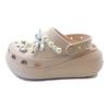 Crocs Kiss Eternal Mark EVA Sweet and Cute Decorative Buckle Hole Shoes Unisex Pink
