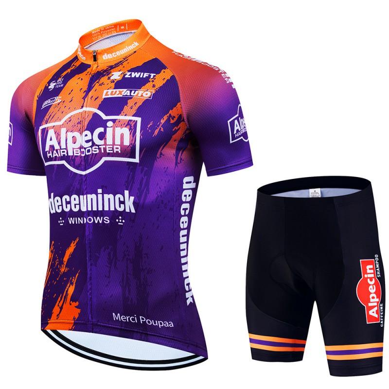 Alpecin Cycling Jersey Bib Shorts Set Men Women Breathable Quick Dry Bike Riding Outfit Team Edition