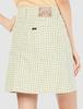 Lee Mini Skirt Denim Skirt GREEN GINGUM S [Official] Women's