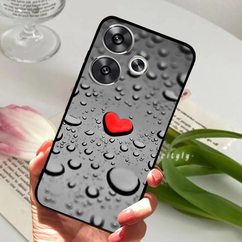 For POCO F6 Pro 5G Case POCOF6 Shockproof Soft TPU Silicone Phone Cover For Xiaomi POCO F6 Pro Capa F 6 Cartoon Matte Bumper