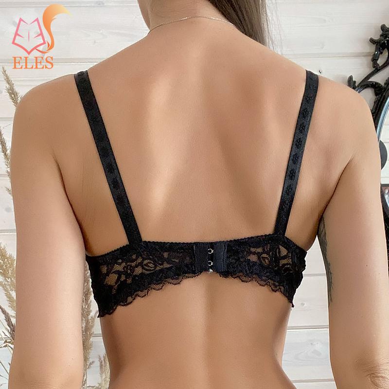 Deep V Sexy Unterwäsche Ultradünnes BH-Set Plus Size Büstenhalter Damen Dessous Spitzenstickerei Transparenter BH
