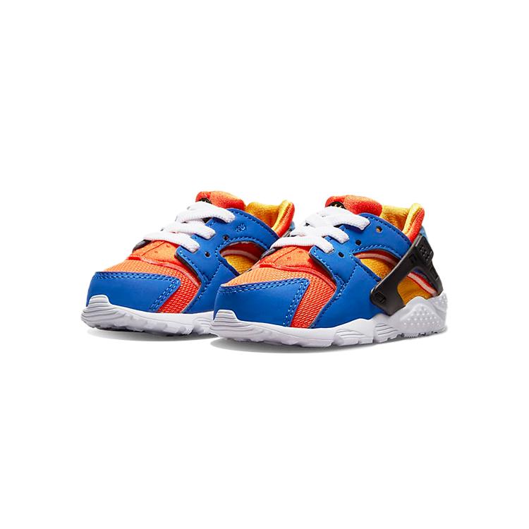 Nike Huarache Run Antiscivolo Ammortizzazione Resistente all'Abrasione Scarpe Basse per Bambini Piccoli Blu Arancio Neonati e Bambini Piccoli 704950-421