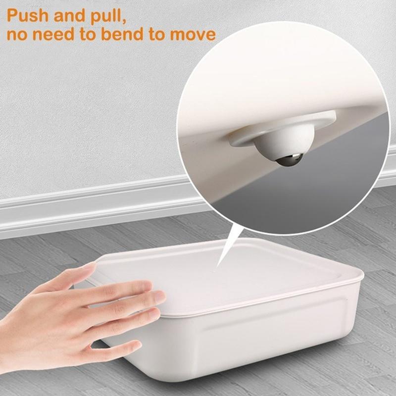 4Pcs Wheels for Furniture Caster Stainless Steel Roller Self Adhesive Furniture Caster Home Strong Load-bearing Universal Wheel