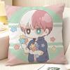Cartoon C-Chibi Todoroki Kawaii Shoto 1 Natural Linen Organic Fabric Double-Sided Printing Sofa Home Decor Gift Pillow Case