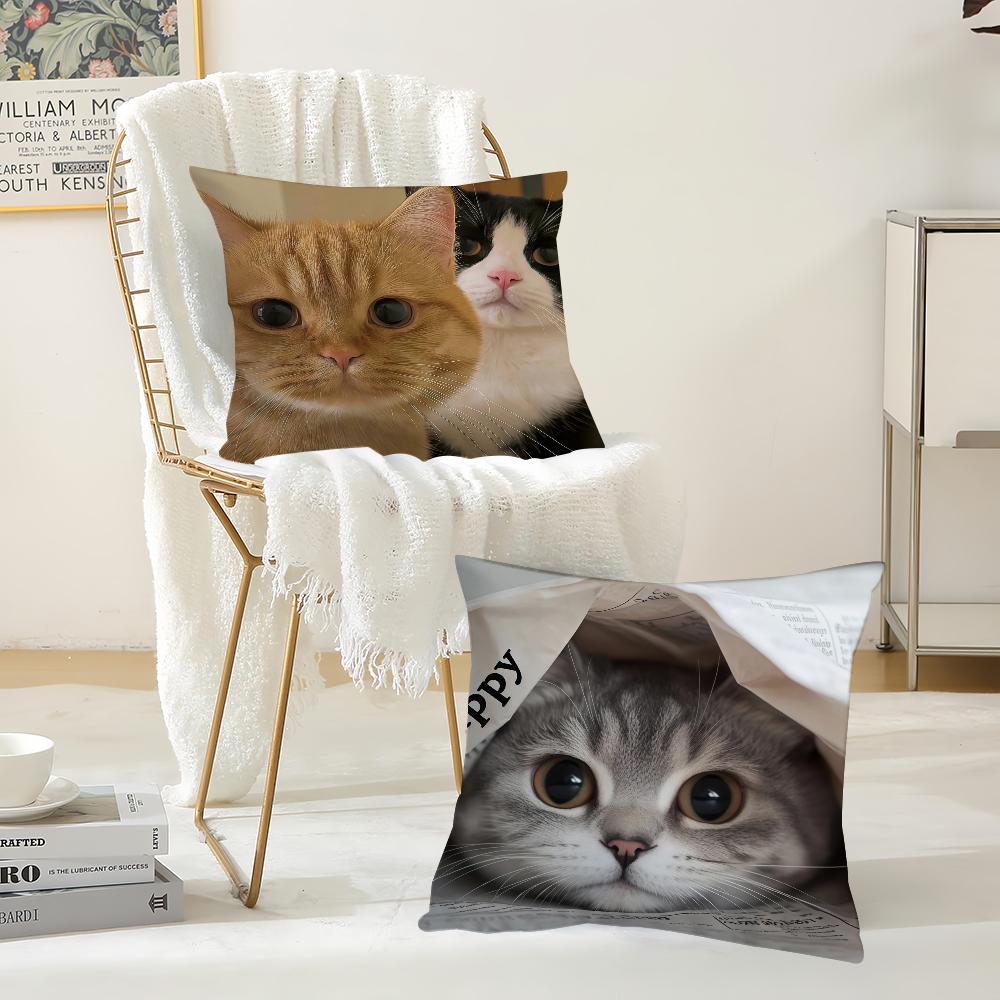 Cute Animal Cat Pillow Case Office Cushions Suitable For Sofa Car Bedroom Decorative Cushion Cover