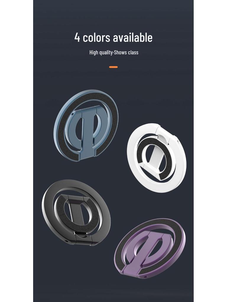 Duální magnetický držák na telefon: Stolní a do auta, Skládací kovový design pro živé vysílání, Samospoušť a 360° rotace.