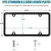 AICEL 2 Pcs Stainless Steel License Plate Frames, 4 Holes Car Licenses Plate Covers Holders, Heavy Duty Rustproof Front Rear Auto Tag Cover,