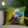Cute Movie A-Abominable Pillow Case Anti-Dustmite Pillowcase Invisible Zipper Silky Short Plush Sofa Cushion Cover