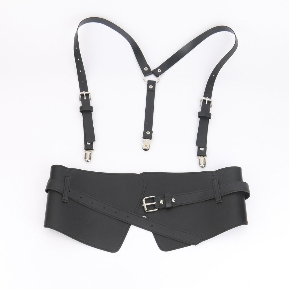 Corset Belt Punk Belt Chest Corset Wide Waistband Gothic Suspender U Leather Harness Top  Female