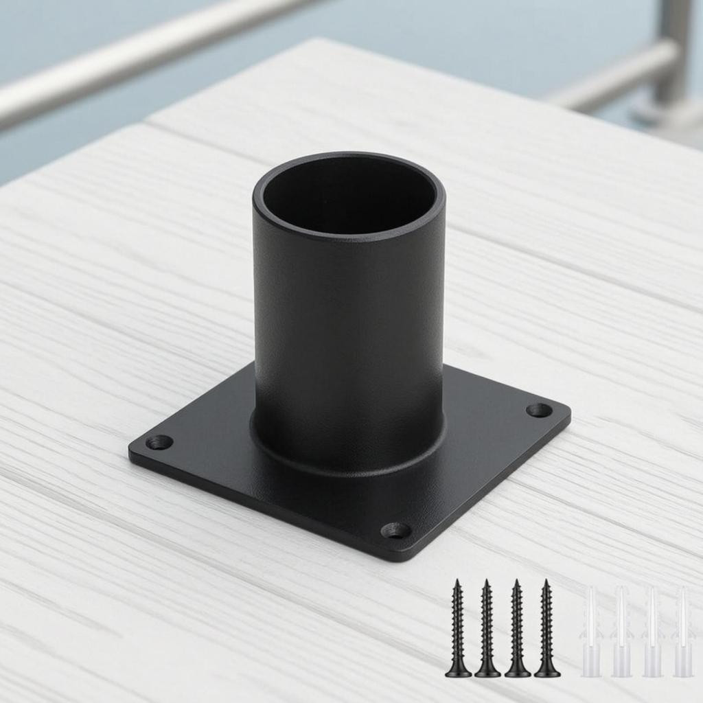 Outdoor PostMounted Fixture Base Adapter Heavy Duty Pier Mounting with Hardware