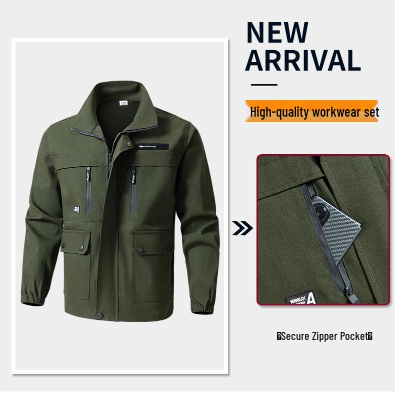 Men's and Women's Cotton Workwear Set, Anti-scalding and Wear-resistant for Welders and Auto Repair, Suitable for Spring and Autumn.