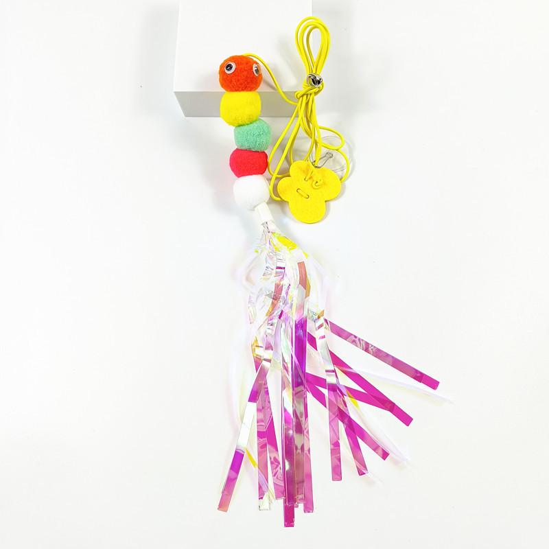 

Махалка для кошек игрушка-дразнилка эластичная подвесная гусеница мышка дразнилка кошачья палочка кошка