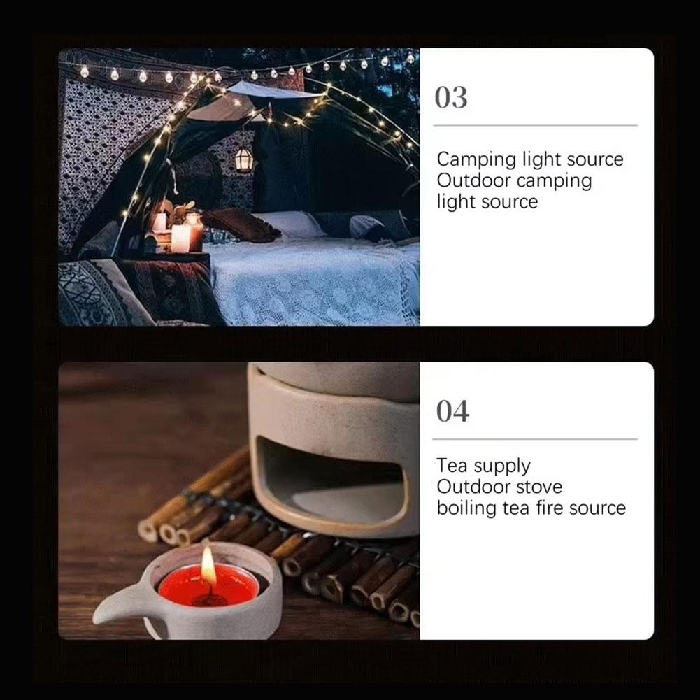 1/3Pcs Camping Emergency Candles For Power Outages Windproof Smokeless Survival Lighting Disaster Prevention Supplies